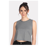 5083 Next Level Women's Festival Crop Tank Heather Grey