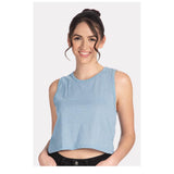 5083 Next Level Women's Festival Crop Tank Stonewash Denim