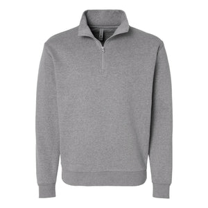 9643 Next Level Unisex Fleece Quarter-Zip Pullover Heather Grey