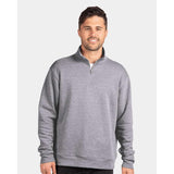 9643 Next Level Unisex Fleece Quarter-Zip Pullover Heather Grey