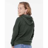 3719Y BELLA + CANVAS Youth Sponge Fleece Hoodie Heather Forest