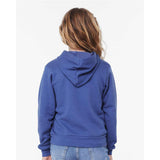 3719Y BELLA + CANVAS Youth Sponge Fleece Hoodie Heather True Royal