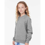 3901Y BELLA + CANVAS Youth Sponge Fleece Crewneck Sweatshirt Athletic Heather