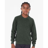 3901Y BELLA + CANVAS Youth Sponge Fleece Crewneck Sweatshirt Heather Forest