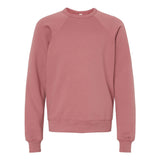 3901Y BELLA + CANVAS Youth Sponge Fleece Crewneck Sweatshirt Mauve