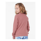 3901Y BELLA + CANVAS Youth Sponge Fleece Crewneck Sweatshirt Mauve