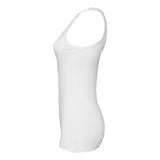 1081 BELLA + CANVAS Women's Micro Rib Tank Solid White Blend