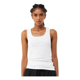 1081 BELLA + CANVAS Women's Micro Rib Tank Solid White Blend