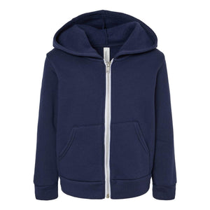 3739T BELLA + CANVAS Toddler Sponge Fleece Full-Zip Hoodie Navy