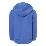 3739T BELLA + CANVAS Toddler Sponge Fleece Full-Zip Hoodie Heather True Royal