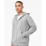 3759 BELLA + CANVAS Unisex Sponge Fleece DTM Full-Zip Hoodie Athletic Heather