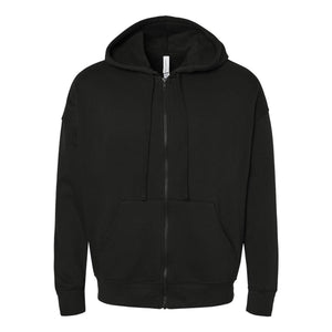 3759 BELLA + CANVAS Unisex Sponge Fleece DTM Full-Zip Hoodie Black