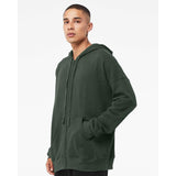 3759 BELLA + CANVAS Unisex Sponge Fleece DTM Full-Zip Hoodie Heather Forest