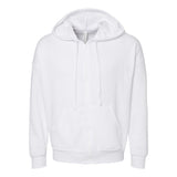 3759 BELLA + CANVAS Unisex Sponge Fleece DTM Full-Zip Hoodie White