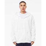 3759 BELLA + CANVAS Unisex Sponge Fleece DTM Full-Zip Hoodie White