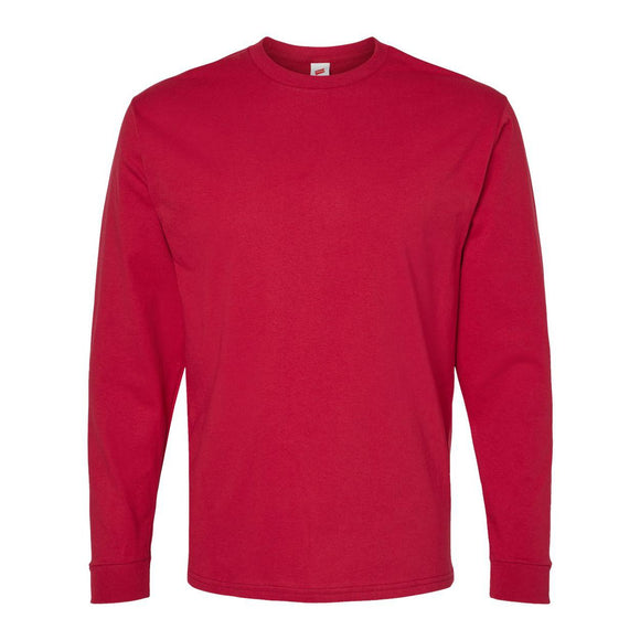 5286 Hanes Essential-T Long Sleeve T-Shirt Athletic Crimson