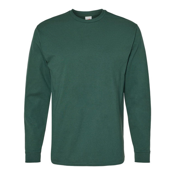 5286 Hanes Essential-T Long Sleeve T-Shirt Athletic Dark Green