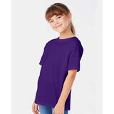 5480 Hanes Essential-T Youth T-Shirt Athletic Purple