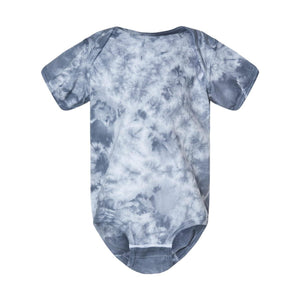 340CR Dyenomite Infant Crystal Tie-Dyed Onesie Silver