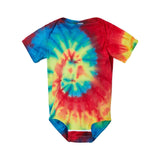 340MS Dyenomite Infant Spiral Tie-Dyed Onesie Rainbow