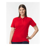 64800L Gildan Softstyle® Women's Pique Polo Cherry Red