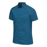 051W Chef Designs Women's Airflow Raglan Chef Coat Teal/ Teal Mesh