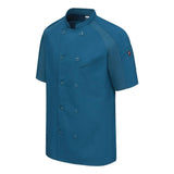 052M Chef Designs Airflow Raglan Chef Coat Teal/ Teal Mesh