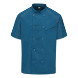 052M Chef Designs Airflow Raglan Chef Coat Teal/ Teal Mesh