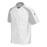 052M Chef Designs Airflow Raglan Chef Coat White/ Grey Mesh