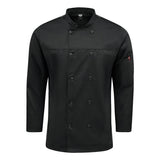 054M Chef Designs Deluxe Airflow Chef Coat Black