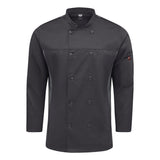 054M Chef Designs Deluxe Airflow Chef Coat Charcoal