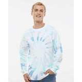 2000 Colortone Tie-Dyed Long Sleeve T-Shirt Glacier