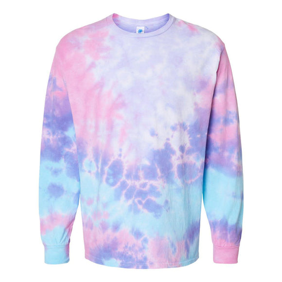 2000 Colortone Tie-Dyed Long Sleeve T-Shirt Cotton Candy