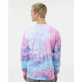 2000 Colortone Tie-Dyed Long Sleeve T-Shirt Cotton Candy