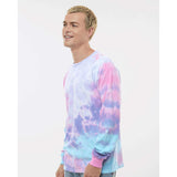 2000 Colortone Tie-Dyed Long Sleeve T-Shirt Cotton Candy