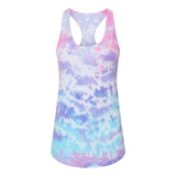 3400 Colortone Tie-Dyed Racerback Tank Top Cotton Candy