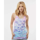 3400 Colortone Tie-Dyed Racerback Tank Top Cotton Candy