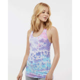 3400 Colortone Tie-Dyed Racerback Tank Top Cotton Candy