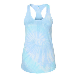 3400 Colortone Tie-Dyed Racerback Tank Top Lagoon