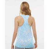 3400 Colortone Tie-Dyed Racerback Tank Top Lagoon