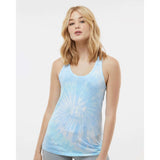 3400 Colortone Tie-Dyed Racerback Tank Top Lagoon