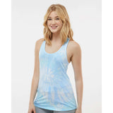 3400 Colortone Tie-Dyed Racerback Tank Top Lagoon