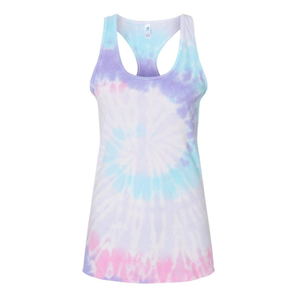 3400 Colortone Tie-Dyed Racerback Tank Top Unicorn