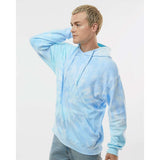 8600 Colortone Tie-Dyed Cloud Fleece Hooded Sweatshirt Lagoon