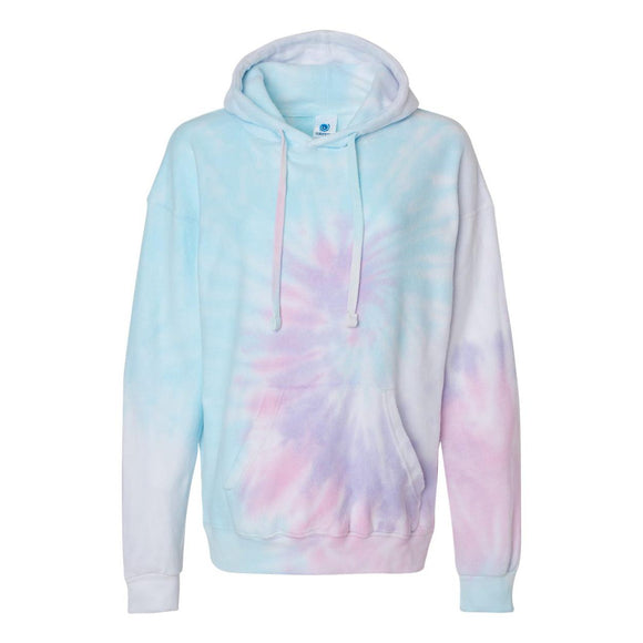 8600 Colortone Tie-Dyed Cloud Fleece Hooded Sweatshirt Unicorn