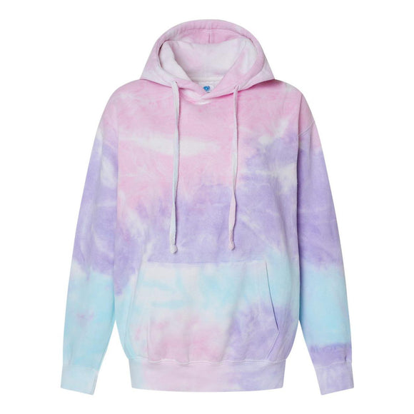 8777 Colortone Tie-Dyed Hooded Sweatshirt Cotton Candy