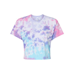 1050 Colortone Women's Tie-Dyed Crop T-Shirt Cotton Candy