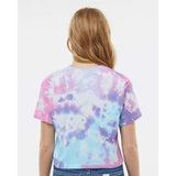 1050 Colortone Women's Tie-Dyed Crop T-Shirt Cotton Candy