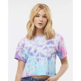 1050 Colortone Women's Tie-Dyed Crop T-Shirt Cotton Candy