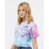 1050 Colortone Women's Tie-Dyed Crop T-Shirt Cotton Candy